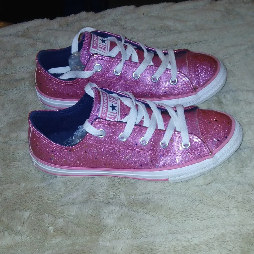 Converse Kids' Pink Glitter Sneakers